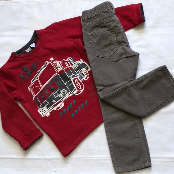 GAP Other - GAPKIDS 5 STRAIGHT LEG CORDUROY PANTS & LS TEE